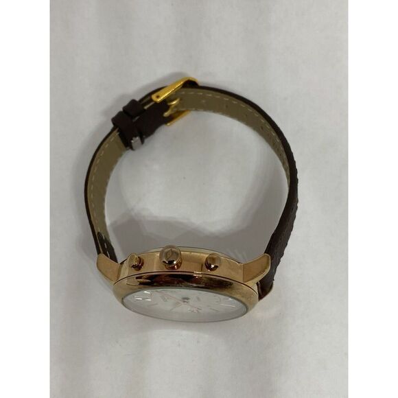 Fossil FTW5030 Women's Brown Leather Analog White Dial Hybrid Smartwatch CM442 - Picture 7 of 11